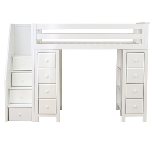 Item # JLB007 - ADDITIONAL INFORMATION <BR>
Dimensions: L 99 W 45.7 H 68.25 <BR>
Finish: White<BR>
Bed Size: Twin<BR>
